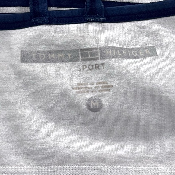 Tommy Hilfiger Striped Sports Bra in Blue and White - Size M - Picture 3 of 4